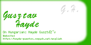 gusztav hayde business card